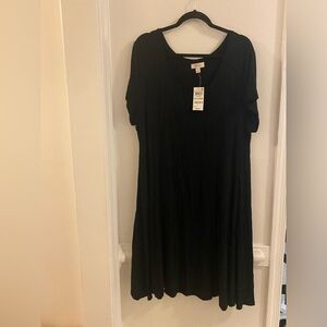 Style & Co. Women's V-Neck Short Sleeve Swing Dress